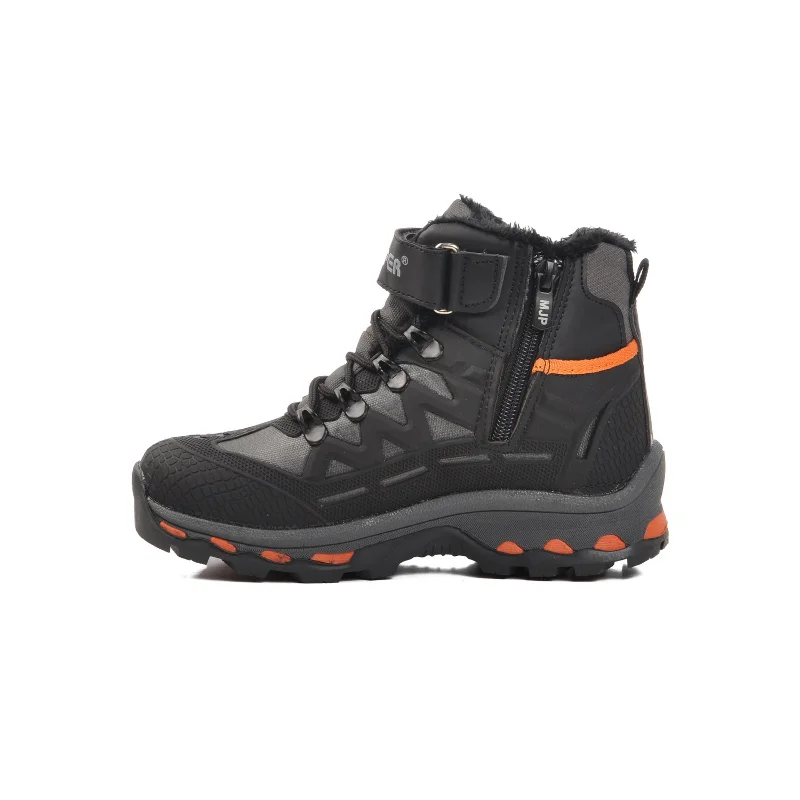 Aspor Siyah Turuncu Unisex Cırtlı Kürklü Çocuk Bot – 2. görsel