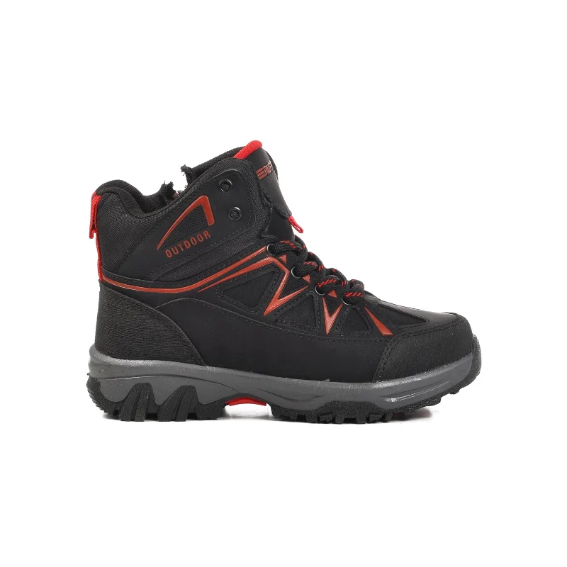 Aspor Siyah Kırmızı Unisex Çocuk Outdoor Bot