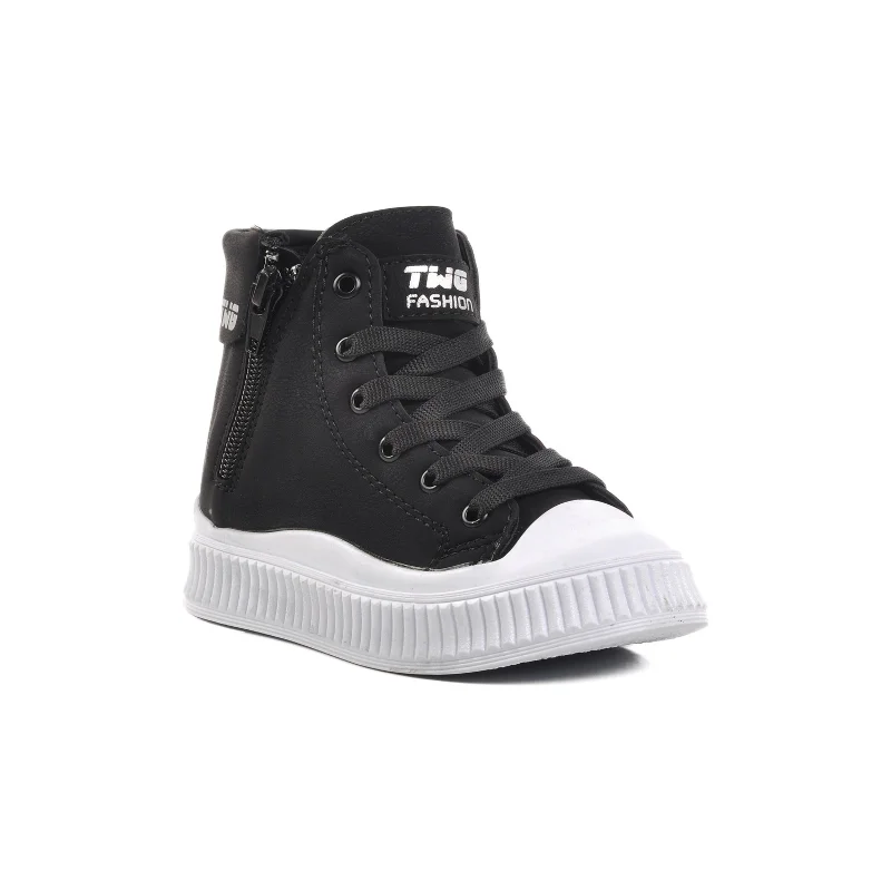 Walkway Siyah Beyaz İçi Polarlı Unisex Çocuk Bot – 3. görsel