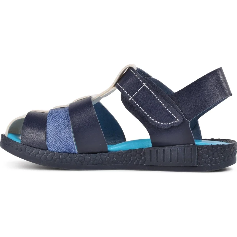 Aspor Lacivert Kot Beyaz Comfort Erkek Çocuk Düz Sandalet – 2. görsel