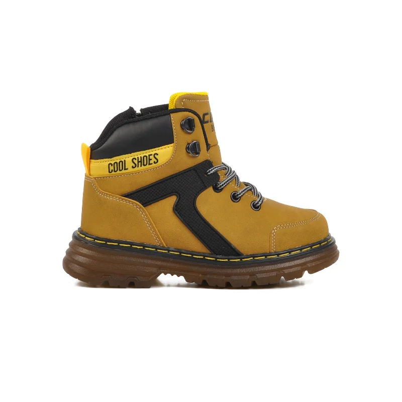Aspor Sarı Fermuarlı Unisex Çocuk Bot