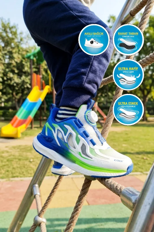 Saks (Geniş Kalıp) Fileli Erkek Çocuk Spor Ayakkabı – 3. görsel