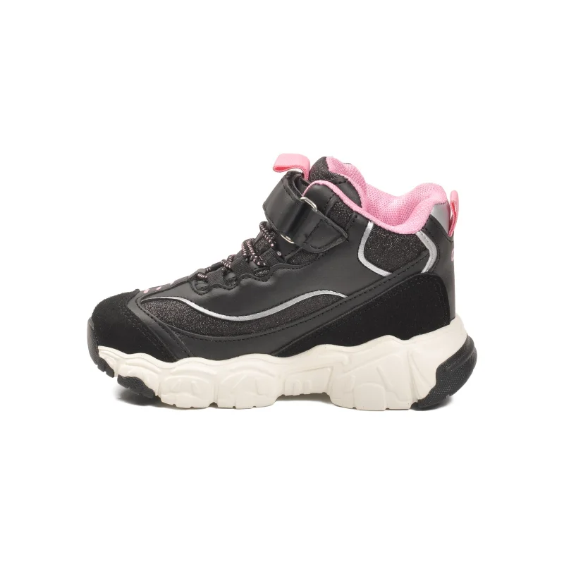 Cool Siyah Cırtlı Desenli Kız Çocuk Hi Sneaker – 4. görsel
