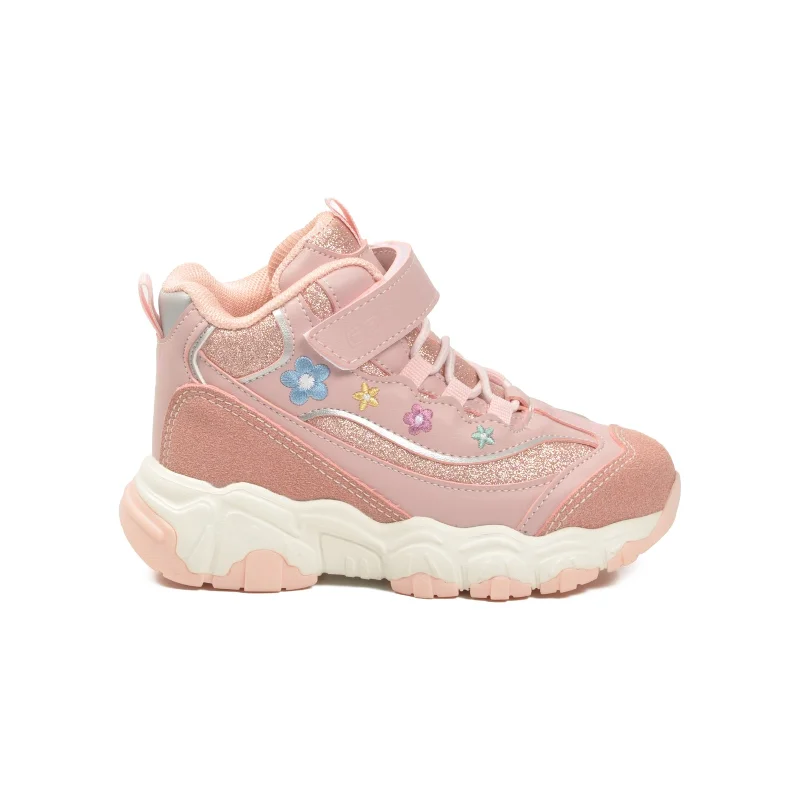 Cool Pudra Cırtlı Desenli Kız Çocuk Hi Sneaker – 2. görsel
