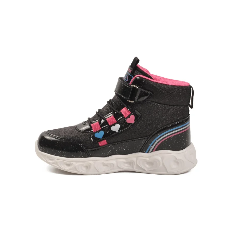 Cool Siyah Işıklı Cırtlı Kız Çocuk Sneaker Bot – 3. görsel