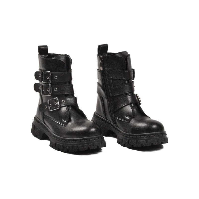 Cool Siyah İçi Polarlı Fermuarlı Kız Çocuk Bot – 3. görsel