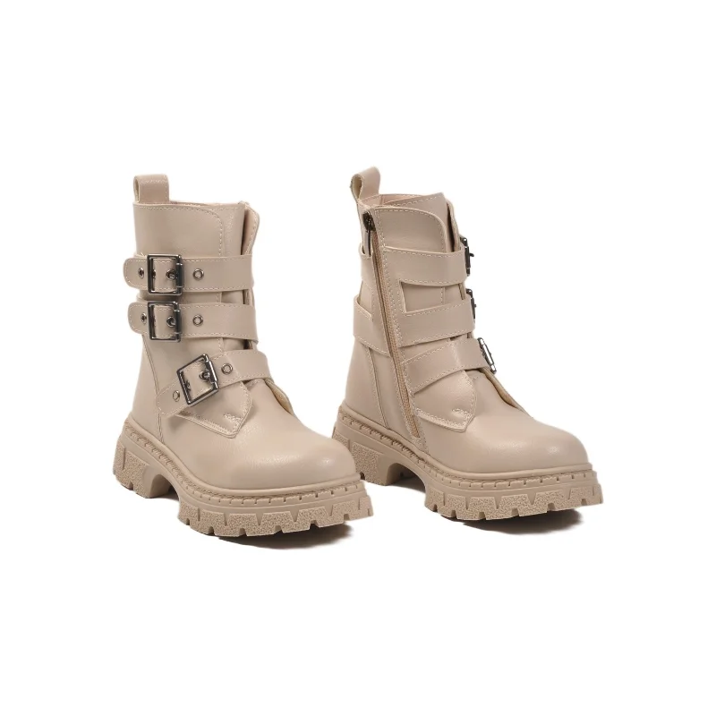 Cool Bej İçi Polarlı Fermuarlı Kız Çocuk Bot – 3. görsel