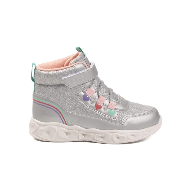 Cool Gümüş Işıklı Cırtlı Kız Çocuk Sneaker Bot – 2. görsel