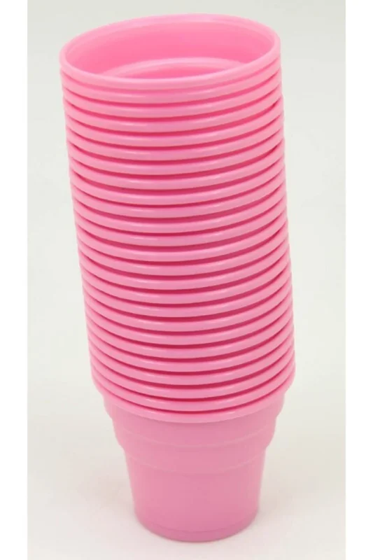 Roll-Up Pembe Plastik Bardak 25'li