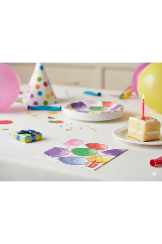 BAKBURAYA YAPAY ÇİÇEKÇİLİK 1 paket Balon konseptli peçete 33*33 20 li paket – 2. görsel