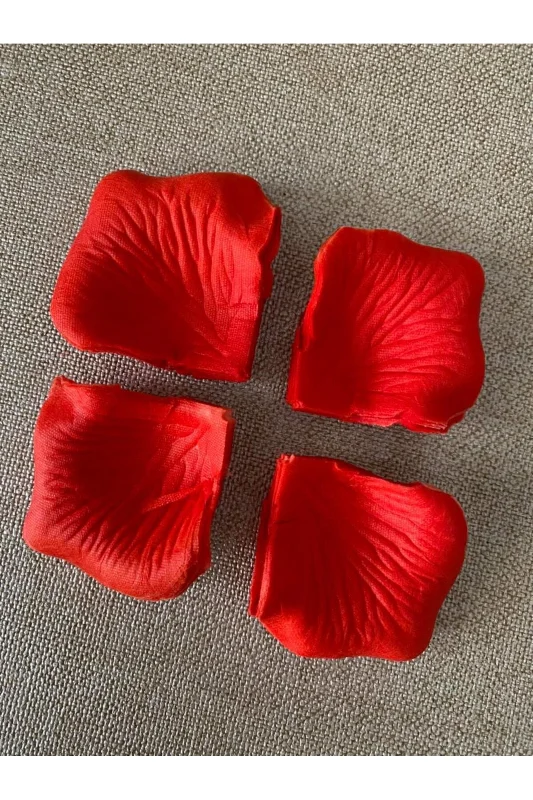 Hasyılmaz Yapay Kırmızı Gül Yaprağı 5x5cm 96 Adet - Yapay Gül Yaprak – 3. görsel
