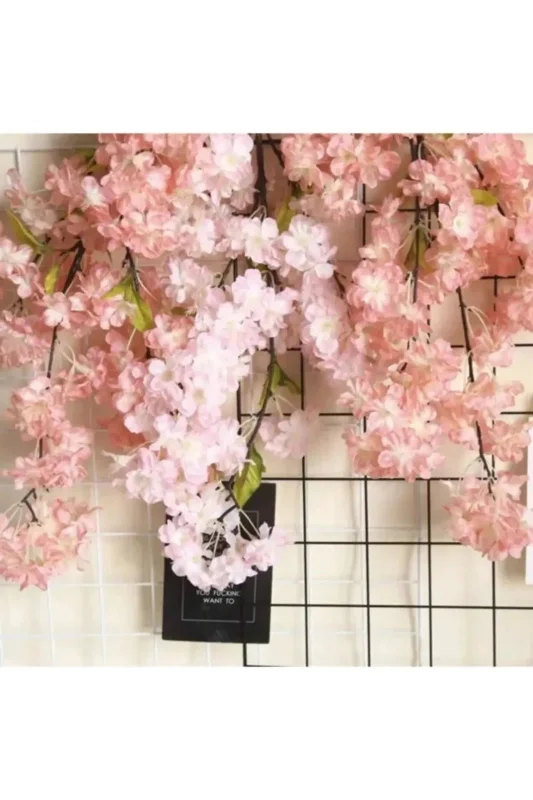YASİMA Yapay Çiçek Koyu PEMBE Bahar Dalı Japon Kiraz Çiçeği 90 Cm – 4. görsel