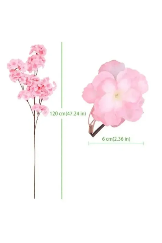 YASİMA Yapay Çiçek Koyu PEMBE Bahar Dalı Japon Kiraz Çiçeği 90 Cm – 3. görsel