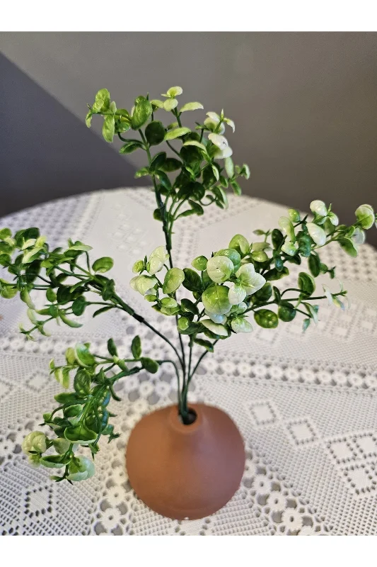 YASİMA ADET  MİNİK YAPRAKLI BEYAZ  YAPAY ÇİÇEK EV DEKORASYON ARANJMAN DEKOR BALKON 30 CM – 4. görsel