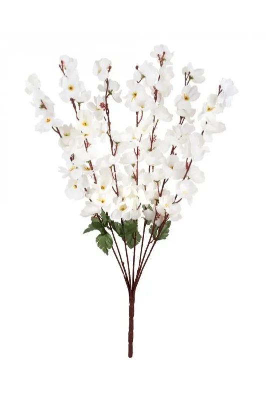 OSO HOME DEKORATİF SAKSI ÇİCEĞİ Yapay Çiçek Bahardalı Japon Kiraz Çiçeği 9 DALLI 40 cm 1 DEMET