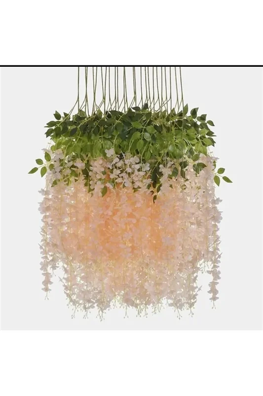 yapay çiçek evi 12 Lİ SARKAN YAPAY SOMON AKASYA 3 DALLI 100 CM DEKORATİF NİŞAN DÜĞÜN SÖZ SÜSLEME – 3. görsel
