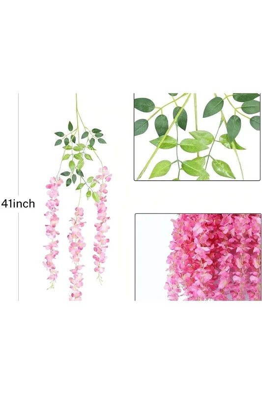 yapay çiçek evi Yapay Sarkan Akasya Çiçeği 80-110 Cm KOYU PEMBE 12li Paket – 2. görsel