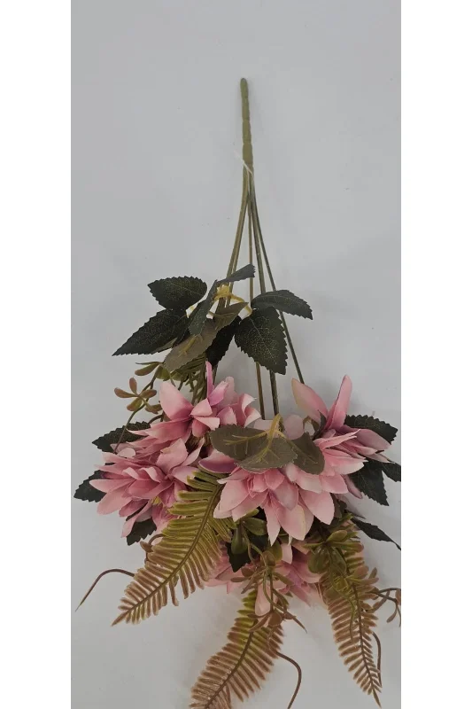YASİMA 5 Dallı Pembe Çan Çiçeği 34 Cm El Buketi Vazo Aranjman Dekor Çiçeği – 2. görsel