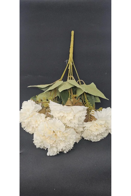 YASİMA Büyük Krem 7 Kafalı Karanfil Ev Dekor Saksı Süsü 42 Cm Boy Uzunluğu Çap Uzunluğu 11 Cm – 3. görsel