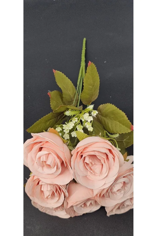 YASİMA Şimşir aranjmanli Lotus Çiçeği Pudra Rengi Ev Dekor Saksı Çiçeği 35 Cm – 4. görsel