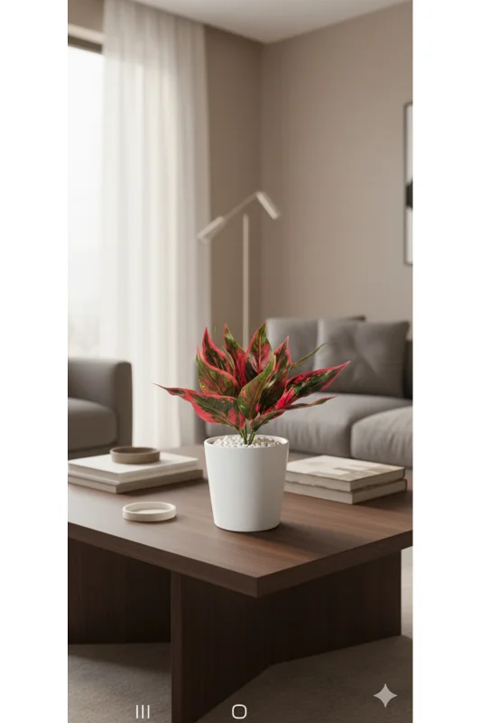 yapay çiçek evi 27 Cm Kırmızı Yeşil Kılıç Çiçeği Ev Dekor