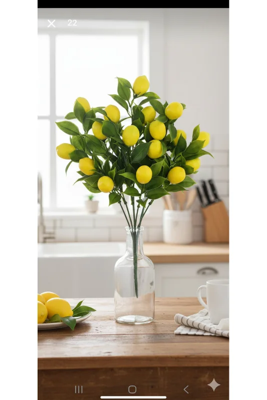 YAPAY ÇİÇEK DERYASI 1 adet yapay limon ağacı mutfak süsü