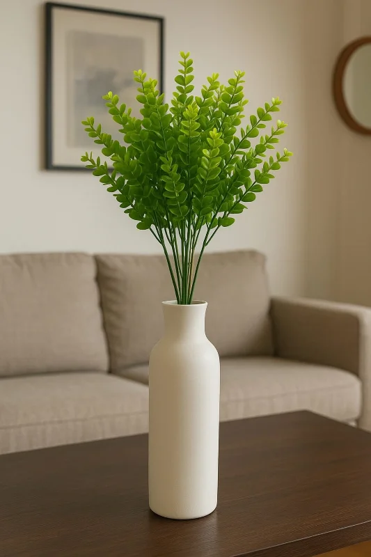 YASİMA 18 DALLI 45 CM YAPAY BÜYÜK ŞİMŞİR EV VAZO DEKOR ARANJMAN SÜSÜ