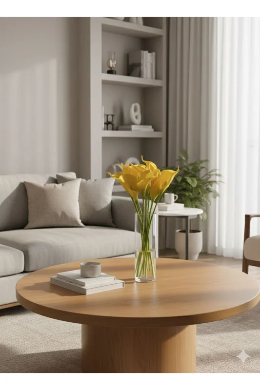 yapay çiçek evi 1ADET 8Lİ SARI ISLAK GALA EV VAXO DEKOR ÖZEL GÜN ÇİÇEĞİ – 3. görsel