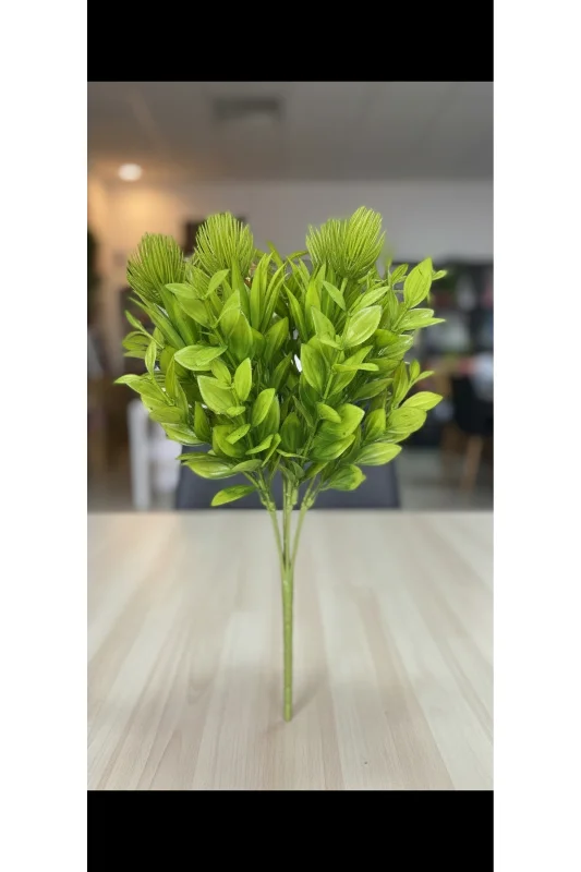 yapay çiçek evi 1 adet 35 cm yeşil deve dikeni aranjman aradal saksı vazo bitkisi