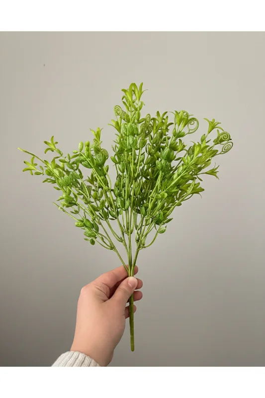 YASİMA Yapay Kıvrımlı Yeşil Garnitür Dal Ev Dekorasyon Yeşillik 35 Cm – 2. görsel