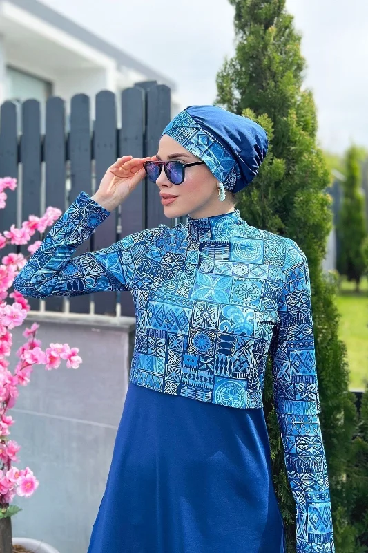 Likralı Tam Kapalı Mayo 4lü Set R068 Lamia – 4. görsel