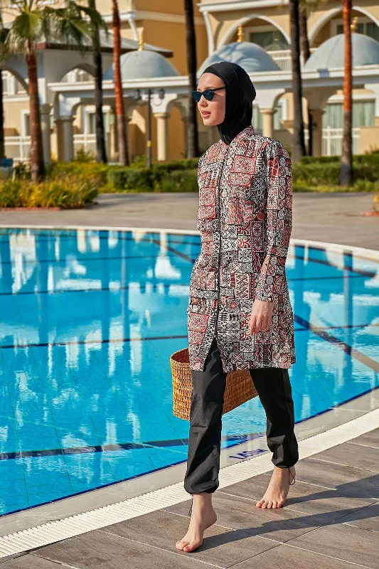 Önü Kapaklı Paraşüt Tam Kapalı Tesettür Mayo R069A Nursel – 4. görsel