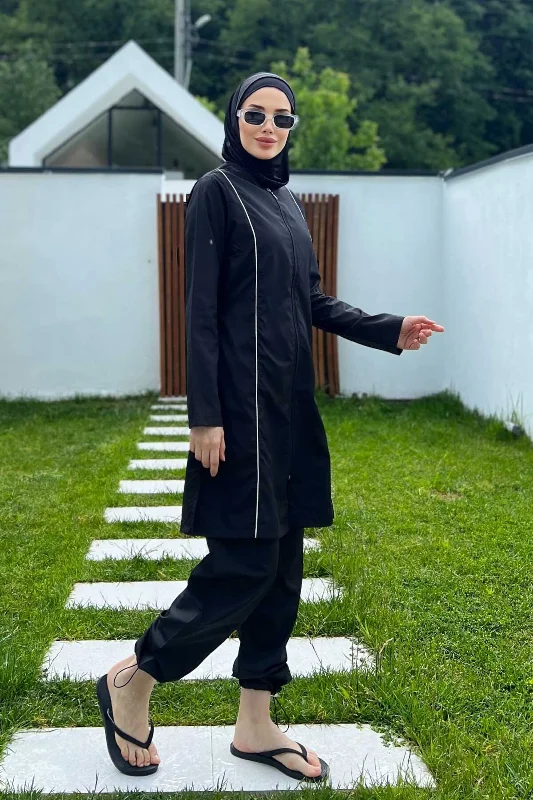 Paraşüt Tam Kapalı Tesettür Mayo Beny 9075 Siyah Remsa Mayo – 2. görsel