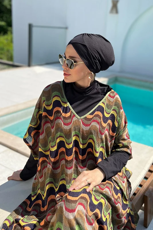 Remsa Tesettür Mayo Üzerine Triko Örme Tek Kaftan Pareo 430-T13 Renkli – 2. görsel
