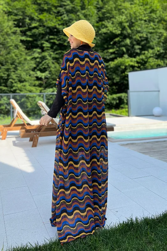 Remsa Tesettür Mayo Üzerine Triko Örme Tek Kaftan Pareo 430-T9 Renkli – 3. görsel