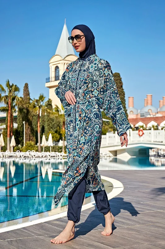 Remsa Tesettür Mayo Üzerine Tek Kaftan Kimono Pareo RP011 İznik – 3. görsel
