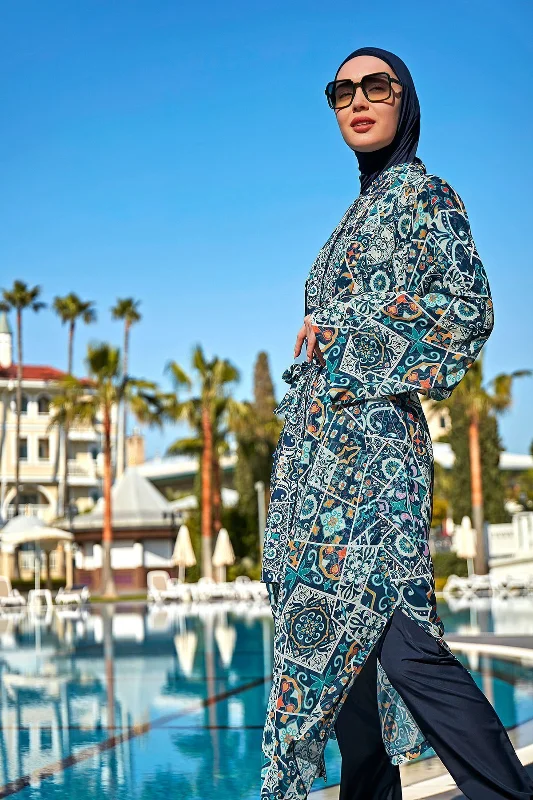 Remsa Tesettür Mayo Üzerine Tek Kaftan Kimono Pareo RP011 İznik – 4. görsel