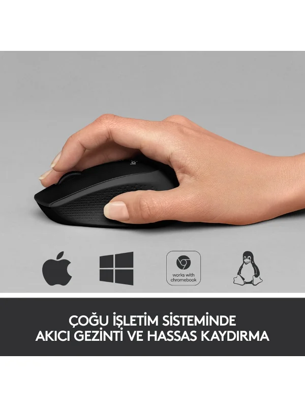 LOGITECH M330 Kablosuz Sessiz Siyah Mouse (910-004909)