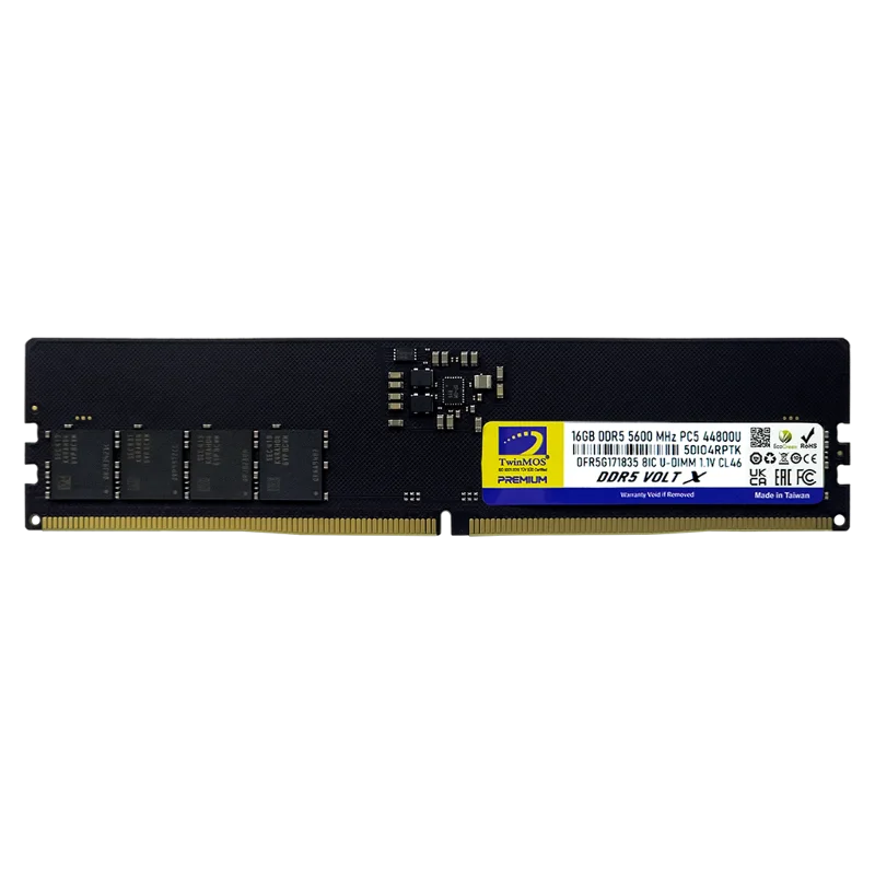 TwinMOS TMD516GB5600U46WO, VoltX, 16GB, DDR5,  5600MHz, CL46, 1.1V Desktop Ram