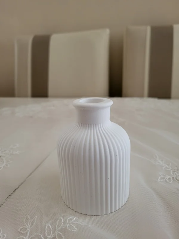 TAŞ TOZU DEKORATİF VAZO VE MUMLUK SETİ – 2. görsel