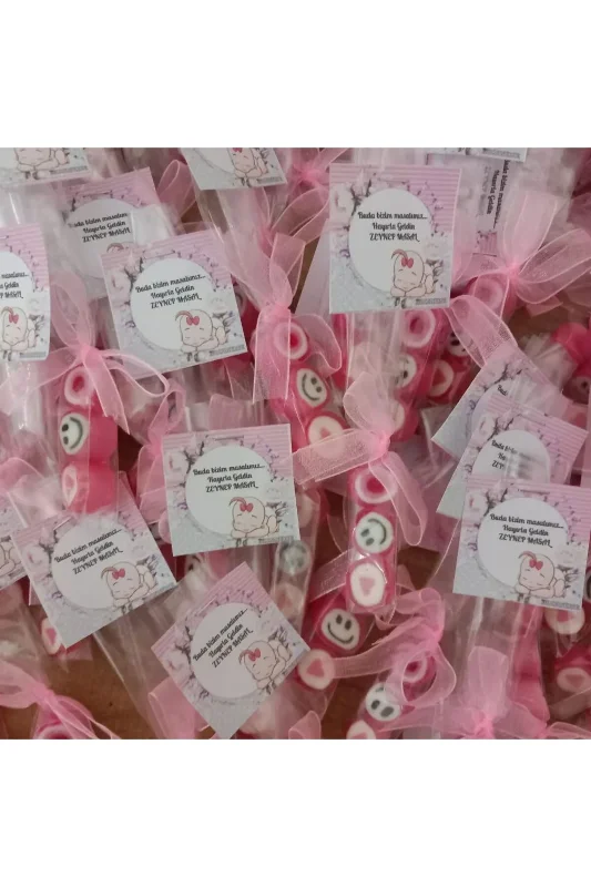 Pembe Temalı Babyshower, Mevlit,Doğum Günü, Düğün, Nişan Şekeri 25 Adet