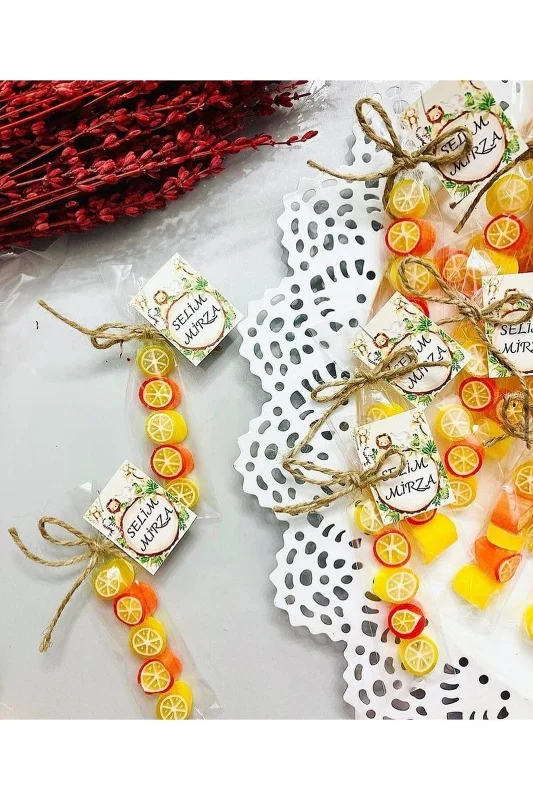 Turuncu Temalı Doğum Günü, Babyshower, Düğün, Sünnet, Mevlüt, Yaş Günü Şekeri 25 Adet
