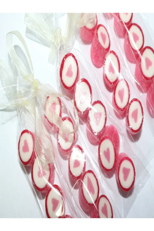 Pembe Kalp Parmak Lolly 24 Adet