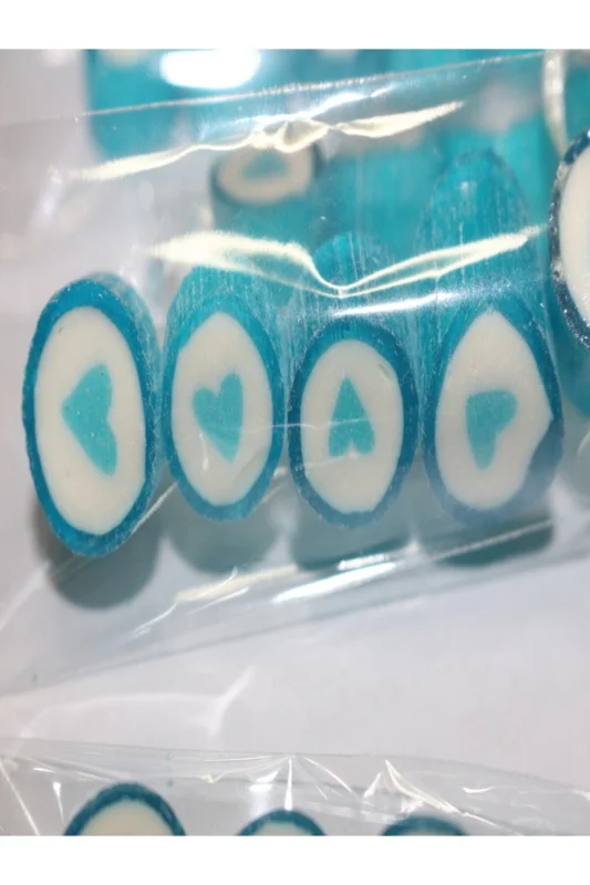 Mavi Kalp Parmak Lolly 50 Adet – 2. görsel