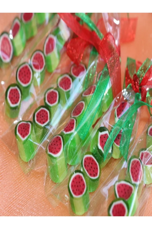 Karpuz Desenli Parmak Lolly Candy 24 Adet