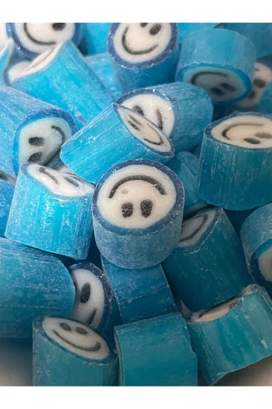 Mavi Gülenyüz Desenli Lolly Şeker 500 Gr