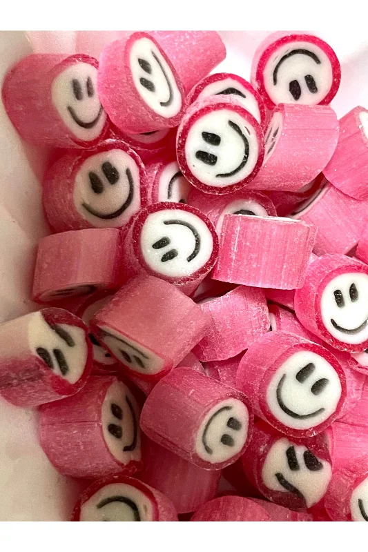 Pembe Gülenyüz Çilek Aromalı Lolly Şeker 1000 Gr.