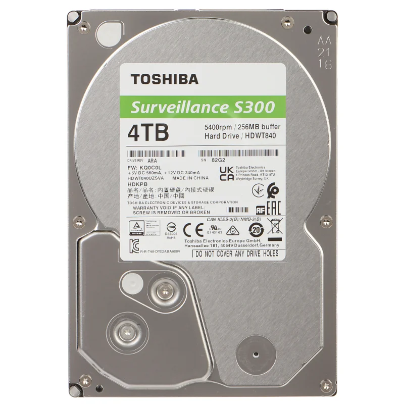 TOSHIBA S300, HDWT840UZSVA, 3.5", 4TB, 256Mb 5400 Rpm, 7/24 Güvenlik HDD (Türkiye Distribütörü Garantili) – 4. görsel