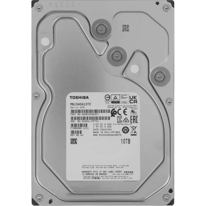 TOSHIBA ENTERPRISE, MG10ADA10TE, 3.5", 10TB, 512Mb 7200 Rpm, 7/24 Güvenlik, Data Center, Nas, Server, HDD (Türkiye Distribütörü Garantili) – 2. görsel