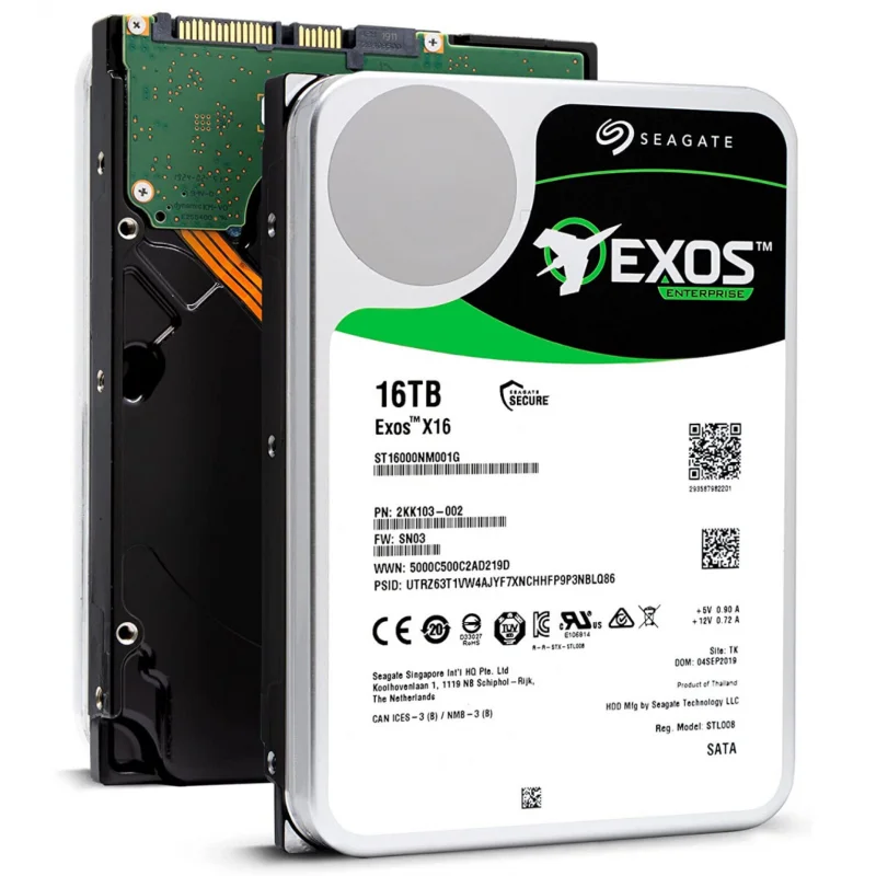 SEAGATE EXOS X16, ST16000NM001G, 3.5", 16TB,  256Mb, 7200 Rpm, 7/24 Enterprise, DATA CENTER-GÜVENLİK-NAS-SERVER, HDD – 3. görsel